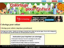 Tablet Screenshot of coloriagepourenfant.com